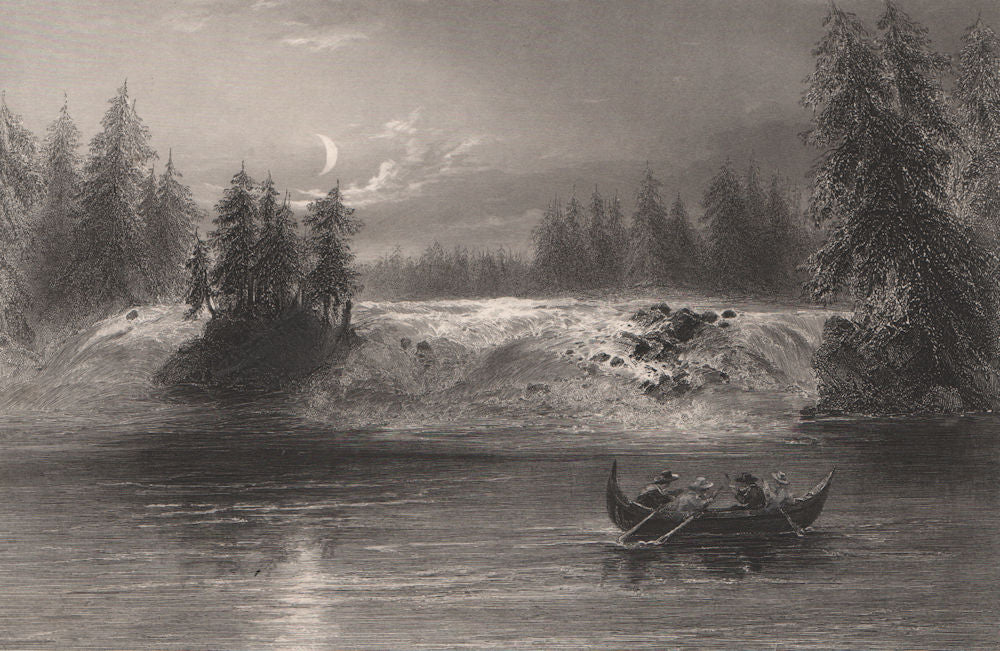 ONTARIO. Ottawa River Falls. Chute des Chats. Fitzroy Harbour. BARTLETT 1842